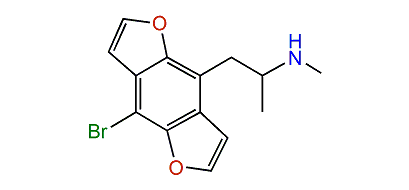 1-(8-Bromobenzo[1,2-b,4,5-b']difuran-4-yl)-2-methylaminopropane